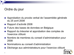 A new approach of the database Management in Belgium