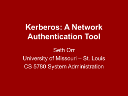 Kerberos: A Network Authentication Tool