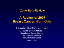 Up-to-Date Review Breast Cancer