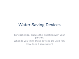 Water Saving Devices