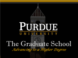 The Graduate School Purdue University