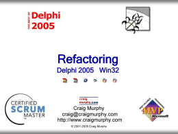 Delphi 2005 Refactoring