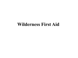 Wilderness First Aid - Tarleton State University