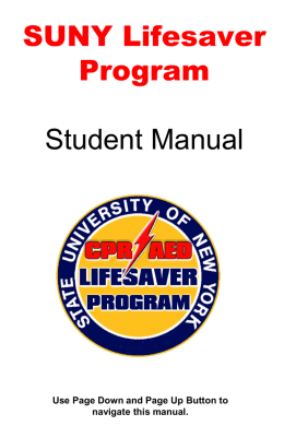 SUNY Lifesaver Program Student Manual (Powerpoint)