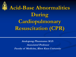 Acid-Base Abnormalities During Cardiopulmonary