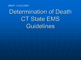 Determination of Death CT State Guidelines