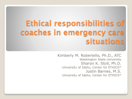 Ethical responsibilities of coaches in emergency care