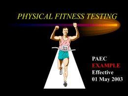 PHYSICAL READINESS TEST - PAEC FloridaLearns Leadership