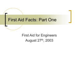 First Aid Essentials: Part One