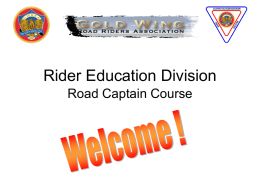 GWRRA Road Captain Seminar - Gwrra Great Lakes Region D