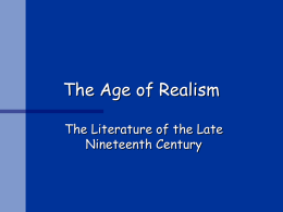 The Age of Realism