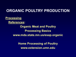 ORGANIC POULTRY PRODUCTION - University of Illinois Extension