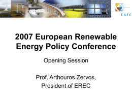 Folie 1 - EREC - EUROPEAN RENEWABLE ENERGY COUNCIL