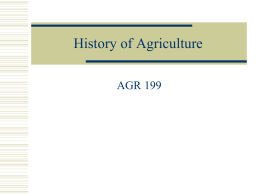 History of Food & Agriculture1800’s