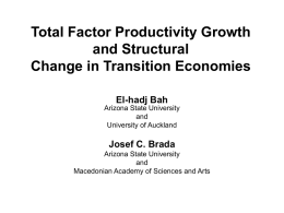 Total Factor Productivity Growth and Structural Change in