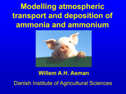 Modelling atmospheric transport of ammonia and ammonium