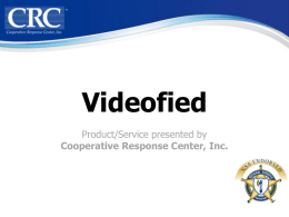 Videofied - CRC