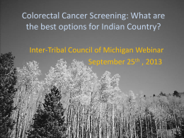 Colorectal Cancer Screening Options