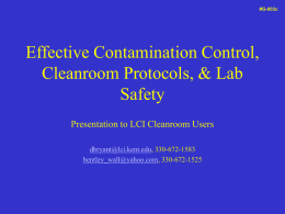 Effective Contamination Control and Cleanroom Protocols