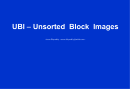 UBI - Unsorted Block Images