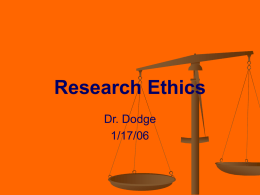 Research Ethics - University of Florida