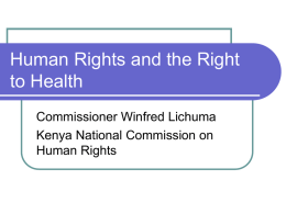 Human Rights and the Right to Health