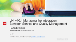 Infor LN 10.4 Managing the Integration Between Service and