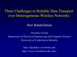 Three Challenges in Reliable Data Transport over