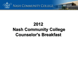 Counselors Breakfast - Nash Community College