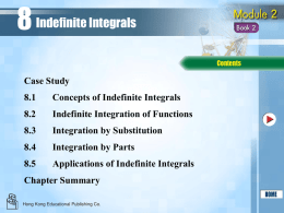 Module 2 Chapter 8 Indefinite Integrals
