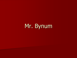 Mr. Bynum - Milwaukee Lutheran High School