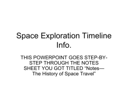 Space Exploration Timeline Info.