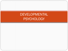 DEVELOPMENTAL PSYCHOLOGY