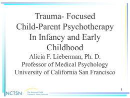 Child-Parent Psychotherapy for Young Children Exposed to