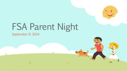 FSA Parent Night - Ms. Perez's 3rd Grade Class