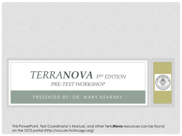 TerraNova 3rd Edition Pre