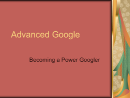 Advanced Google - Redwood High School's AWESOME Web …