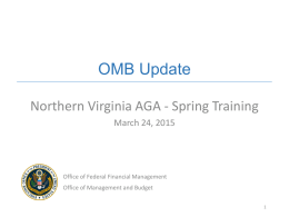 OMB Update - Association of Government Accountants