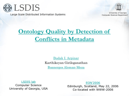 Ontology Quality by Detection of Conflicts in Metadata