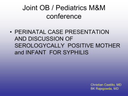 Case presentation - The Department of Pediatrics of