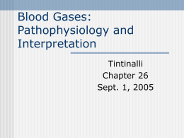 Blood Gases: Pathophysiology and Interpretation