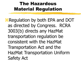The Hazardous Material Regulation
