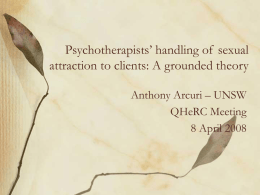 Psychotherapists’ handling of sexual attraction to clients