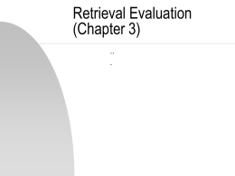 Retrieval Evaluation (Chapter 3)
