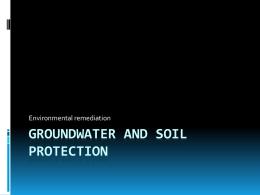 Groundwater and soil protection