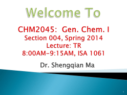 CHM2045: Gen. Chem. I