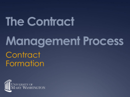 The Contract Management Process