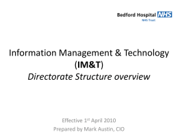 Information Management & Technology (IM&T) Directorate