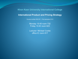 GLOBAL PRODUCT POLICY 1: DEVELOPING NEW PRODUCTS …