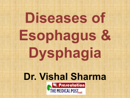 Diseases of esophagus